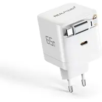 RealPower GaN Charger 65W weiss,65 Watt, 2x Type-C