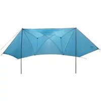 vidaXL Autozelt mit Dach Blau 350 x 250 cm Polyester und Stahl