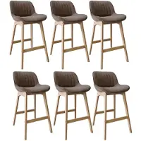 MOB-IN NORDEN Barhocker-Set Eiche & Cord-Samt H75cm