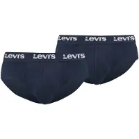 Levi's Herren Slips, 2er Pack - Repeat Logo Brief 2P, Logobund, Cotton Stretch, einfarbig