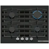 Bosch Serie 6 PPP6A6I40, Schwarz, Integriert, 60 cm, Gaskochfeld, Gehärtetes Glas, 4 Zone(n)