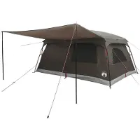 vidaXL Familienzelt Braun Grau 500 x 400 x 230 cm Polyester und Stahl