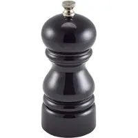 Genware Salz-/Pfeffer-Mühle, Acryl, Keramik-Mahlwerk, 12,7x5,3cm - schwarz - schwarz