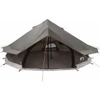 vidaXL Tipi Zelt Braun Grau 800 x 800 x 430 cm Polyester und Stahl