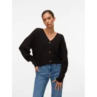 Vero Moda Strickjacke "VMLEA LS V-NECK CUFF CARDIGAN NOOS" Kunstfaser, regular fit