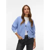 Vero Moda Strickjacke "VMLEA LS V-NECK CUFF CARDIGAN NOOS" Kunstfaser, regular fit