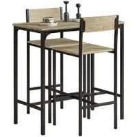 SoBuy BARTISCH + 2 x BARSTÜHLE