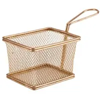 Genware Servierkörbchen Edelstahl kupferfarben - 12,5x10x8,5cm"