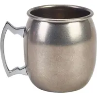 Genware Moscow Mule Becher, Vintage Edelstahl, glatt - 400ml"