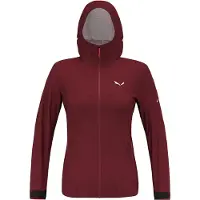 Salewa PUEZ Aqua 4 Jacke Damen Funktionsjacke Wasserdicht, Farbe:Weinrot, Größe:36