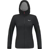 Salewa PUEZ Aqua 4 Jacke Damen Funktionsjacke Wasserdicht, Farbe:Schwarz, Größe:38
