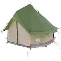 vidaXL Tipi Zelt 4 Personen Grün Polyester und Stahl