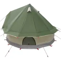 vidaXL Tipi Zelt mit Dach Grün 250 x 250 cm Polyester und Stahl