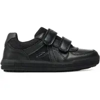 Geox J Arzach K der Doppelte Riemen Lässige Leder Schuhe Schwarz – 11,5 UK - 30 EU - 12 US / Schwarz