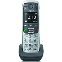 Gigaset E560HX, Analoges/DECT-Telefon, Kabelloses Mobilteil, Freisprecheinrichtung, 150 Eintragungen, Anrufer-Identifikation, Schwarz