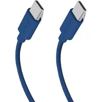 SBS USB-C - USB-C-Textilkabel mit Kabelhalter, 1,5 Meter