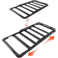 StarTech.com Dachträgerkorb Auto - Dachgepäckkorb mit Erweiterung - Größe 162,6 x 99 x 11,5 cm - Tragkraft bis 90 kg - Wetterfestes Aluminium - Für SUV Pickup LKW