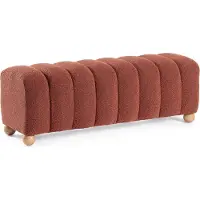 Natur24 Bank Zora 120 x 43 x 43 cm MDF Polyester Orange