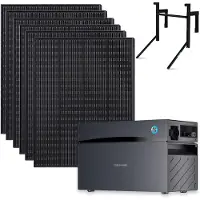 Sunshare Ray 1200W Balkonkraftwerk Komplettset mit 2 kWh Glory & Solarpanel-Halterung für Balkone mit Betonbrüstung