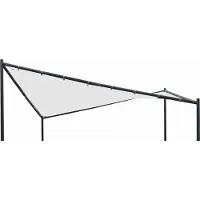 Degamo Ersatzdach Ersatzplane Pavillondach für Walmdachpavillon Sonnensegel ORLANDO 350x350cm 4-eckig, PVC beschichtet weiss