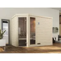 Weka Premium Massivholz-Sauna TURKU Gr. 3 Sparset 7,5 kW OS inkl. digitaler Steuerung x B x T x H x 245 x 195 x 205