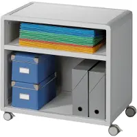 PaperFlow Mobil Bürowagen grau 3 Ebenen 65,1 x 33,0 x 64,5 cm