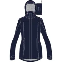 CMP Damen Regenjacke mit abnehmbarer Kapuze blau 36