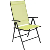 Linder Exclusiv GmbH Klappsessel 7 Positionen Gartenstuhl Gartenmöbel Liegesessel verstellbar Gelbgrün