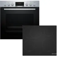 Bosch Einbau-Herd-Set HND415GM60, HEA513BS4 + HEZ538000 + NIF61ABB5E, Einbau-Herd, Induktionskochfeld, Clip-Auszug