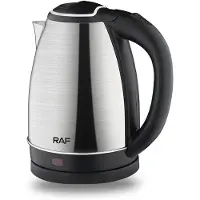 RAF Edelstahl Wasserkocher 1,8 L Kabellos Teekocher Silber Warmhalter Schnellkocher