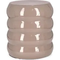 Bizzotto Moderner Stahlhocker mit Emaille-Finish Atal - Beige
