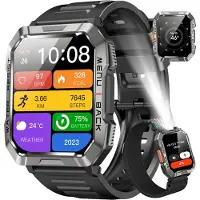 Blackview Smartwatch Herren Fitnessuhr mit Telefonfunktion Bluetooth Anrufe Kompass IP68 wasserdicht Sportuhr mit 100 Sportmodi Herzfrequenz Schlafmon