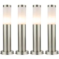 Etc-shop Vier elegante LED Stehleuchtung für den Außenbereich
