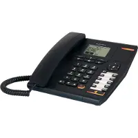 Alcatel Temporis 880, Analoges/DECT-Telefon, Kabelgebundenes Mobilteil, Freisprecheinrichtung, 170 Eintragungen, Anrufer-Identifikation, Schwarz