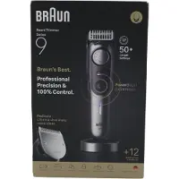 Braun BeardTrimmer 9 BT9560, Akku, Schwarz, Grau