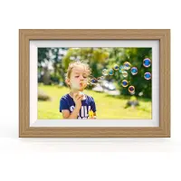 Wozinsky WRC-32 10,1" Digitaler Bilderrahmen mit Frameo 32GB App - Hellbraun