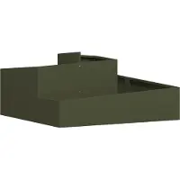 vidaXL 2025 Moderne Töpfe & Pflanzer Olivgrün Metall 100 cm Länge Pflanzer - Beete pflanzen Hommie36342