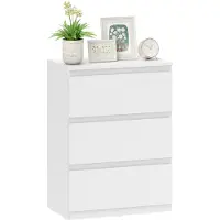HOMCOM Kommode Sideboard mit 3 Schubladen für Wohnzimmer Schlafzimmer