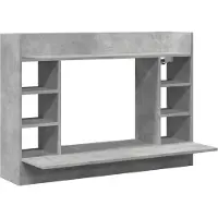 vidaXL Wand-Schreibtisch Betongrau 105x48x75 cm Holzwerkstoff