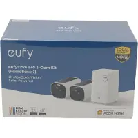 Eufy eufyCam E40 2-Cam Kit + HomeBase S380, IP-Sicherheitskamera, Draußen, Verkabelt & Kabellos, Wand, Schwarz, Weiß, Patrone (Form)
