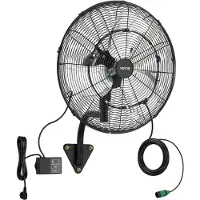 Vevor 95W Industrieller Wandventilator 56 cm, 7 m/s Oszillierender Wandlüfter mit Fernbedienung Nebel & 18h Timer, Gewerblicher Industrieventilator IP44 Wasserfest für Werkstatt Garage Lager, Schwarz
