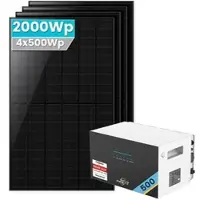 SolarMars SunEnergyXT 500 Balkonkraftwerk Speicher mit 500Wp Solarmodul Set - 2000Wp ‚Äì 4 Module üî• / Ohne Erweiterungsakku / Ohne Hal