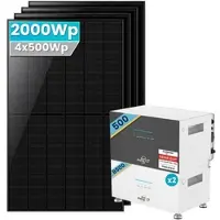 SolarMars SunEnergyXT 500 Balkonkraftwerk Speicher mit 500Wp Solarmodul Set - 2000Wp ‚Äì 4 Module üî• / 2x B500 / Ohne Hal