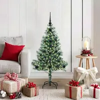 Prolenta Maison Exclusive - Künstlicher Weihnachtsbaum beschneit mit LED Licht 120 cm