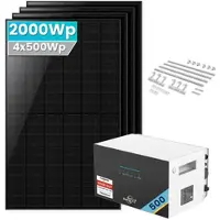 SolarMars SunEnergyXT 500 Balkonkraftwerk Speicher mit 500Wp Solarmodul Set - 2000Wp ‚Äì 4 Module üî• / Ohne Erweiterungsakku / Ziegeldach