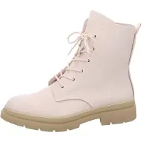 Tamaris Damen Schnürstiefelette Boot profilierte Sohle Reißverschluss 1-25210-29, Größe:37 EU, Farbe:Beige