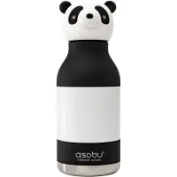 Asobu Kindertrinkflasche BESTIE mit Strohhalm 460ml - PANDA