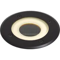 QAZQA Moderner Bodeneinbaustrahler schwarz inkl. LED Akku mit Solar IP65 - Solyx