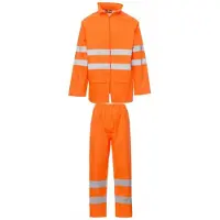 Payper Regenanzug PolyurethanBeschichtung "HI-VI RAINSET" - Fluoorange XXL