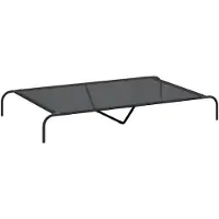 vidaXL Hundebett Erhöht Schwarz 150x90x20 cm Textilene und Stahl